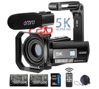 ORDRO AE20 Video Camera 5K 56MP Camcorder with IR Night Vision, 18X Digital Zoom Webcam Recorder 3.0'' 270° Rotation Touchscreen Vlogging Camera for YouTube