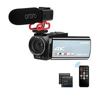 ORDRO AX10 Video Camera Camcorder with IR Night Vision Vlogging Camera, 18X Zoom WiFi Digital Touch Screen Camcorder for YouTube with 32G Card, Remote Control, Microphone, Two Batteries