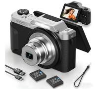 ORDRO D27 4K Vlogging Camera with 6X Optical Zoom & 180° Flip Screen, 64MP Digital Camera for YouTube, WiFi, Portable and Compact for Travel, Beginners, Teens (Black)