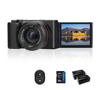 ORDRO G730 5K 64MP HD Vlog Micro Single Camera, 12X Optical Zoom Vlogging Camcorder with 3.2" IPS touch Flip Screen, WDR, Wifi for YouTube (Black)