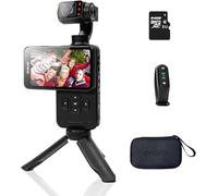 ORDRO M5 Creator Combo, 3-Axis Stabilization Pocket Camera | 4K 60fps Video, Gimbal, Face Tracking, 3.5 inch Rotatable Touchscreen, Tripod, 64GB SD Card