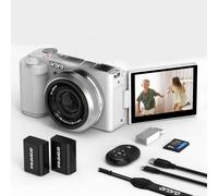 ORDRO NEW G930 Mirrorless Camera Optical Zoom Vlog Camera 5K/30fps,4K/60fps Digital Cameras for Photography and Video (White)