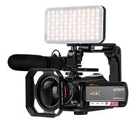 ORDRO Video Camera Camcorder AC5 Camera with 12x Optical Zoom 1080P 60FPS YouTube Camcorder with Microphone, LED Light, Wide Angle Lens