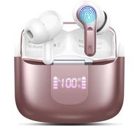 Ordtop Bluetooth 5.3 Wireless Earbuds With ENC Mic, Noise Cancelling, IP7 Waterproof, 40H Deep Bass, USB-C, LED Display - In-Ear Headphones 2024