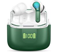 Ordtop Wireless Earbuds, 50+Hrs Hi-Fi Stereo Bluetooth 5.4 Headphones, Deep Bass MiNi Ear Buds, 4 ENC Noise Cancelling Mic Earphones, IP-X7 Waterproof USB-C Headset Android iOS for Sport Gym Running