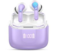 Ordtop Wireless Headphones, 50+Hrs Bluetooth 5.4 Earbuds, 3D-Stereo Deep Bass in Ear Buds, 4 ENC Noise Cancelling Mic Earphones, 3g USB-C IP-X7 Waterproof Headset Android iOS for Sports Running Gym