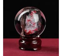 ore Cinnabar Ball Golden Purple Sand high Content Gold Ornaments Crystal,80mm