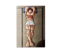 OREAUORN Baki The Grappler（4） Poster Wall Art Canvas Cover Aesthetic Vintage Poster Decorative Painting for Living Room Bed Room 08x12inch(20x30cm) Unframe-style