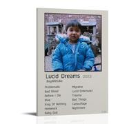 OREAUORN Boywithuke Lucid Dreams Poster Wall Art Canvas Cover Aesthetic Vintage Poster Decorative Painting for Living Room Bed Room 08x12inch(20x30cm) Frame-style