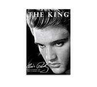 OREAUORN Elvis Presley The King Poster Wall Art Canvas Cover Aesthetic Vintage Poster Decorative Painting for Living Room Bed Room 08x12inch(20x30cm) Unframe-style