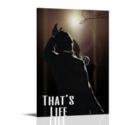 OREAUORN Frank Sinatra That's Life(1) Poster Wall Art Canvas Cover Aesthetic Vintage Poster Decorative Painting for Living Room Bed Room 24x36inch(60x90cm) Frame-style-13