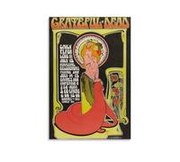 OREAUORN Grateful Dead（3） Poster Wall Art Canvas Cover Aesthetic Vintage Poster Decorative Painting for Living Room Bed Room 12x18inch(30x45cm) Unframe-style-1