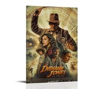 OREAUORN Indiana Jones And The Dial of Destiny 2023（1） Poster Wall Art Canvas Cover Aesthetic Vintage Poster Decorative Painting for Living Room Bed Room 12x18inch(30x45cm) Frame-style
