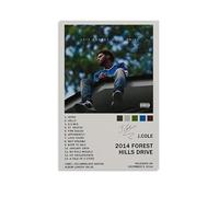 OREAUORN J. Cole Rapper 2014 Forest Hills Drive（3） Poster Wall Art Canvas Cover Aesthetic Vintage Poster Decorative Painting for Living Room Bed Room 12x18inch(30x45cm) Unframe-style
