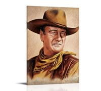 OREAUORN John Wayne（2） Poster Wall Art Canvas Cover Aesthetic Vintage Poster Decorative Painting for Living Room Bed Room 08x12inch(20x30cm) Frame-style-14