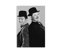 OREAUORN Laurel And Hardy Poster Wall Art Canvas Cover Aesthetic Vintage Poster Decorative Painting for Living Room Bed Room 12x18inch(30x45cm) Unframe-style