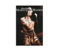 OREAUORN Marilyn Manson (1) Poster Wall Art Canvas Cover Aesthetic Vintage Poster Decorative Painting for Living Room Bed Room 08x12inch(20x30cm) Unframe-style
