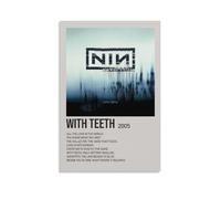OREAUORN Nine Inch Nails With Teeth Poster Wall Art Canvas Cover Aesthetic Vintage Poster Decorative Painting for Living Room Bed Room 12x18inch(30x45cm) Unframe-style