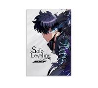 OREAUORN Solo Leveling SUNG JIN WOO Poster Wall Art Canvas Cover Aesthetic Vintage Poster Decorative Painting for Living Room Bed Room 12x18inch(30x45cm) Unframe-style