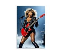 OREAUORN Tina Turner Forever in Our Hearts 600dpi Poster Wall Art Canvas Cover Aesthetic Vintage Poster Decorative Painting for Living Room Bed Room 08x12inch(20x30cm) Unframe-style