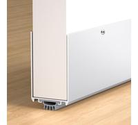 Orechic 1-3/4" x 36" U-Shaped Door Sweep with Kick Plate, Aluminum Screw-On Draft Stopper, Weather Stripping Seal for Interior Exterior Doors, Blocks Dust Drafts(Silver)