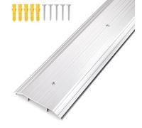 Orechic 4″Wide Sturdy Thicken Aluminum Threshold Strip, Stylish Floor Transition Strip Door Threshold for Commercial High Traffic Places, Size 36in×4in×0.5in (Silver)