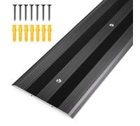 Orechic 5″Wide Sturdy Thicken Aluminum Threshold Strip, Stylish Floor Transition Strip Door Threshold for Commercial High Traffic Places, Size 48in×5in×0.25in (Black)