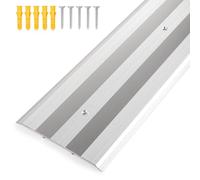 Orechic 5″Wide Sturdy Thicken Aluminum Threshold Strip, Stylish Floor Transition Strip Door Threshold for Commercial High Traffic Places, Size 36in×5in×0.25in (Silver)