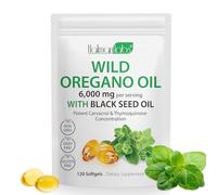 Oregano Oil-165mg Carvacrol-Oil of Oregano Capsules | Cold-Pressed | 6000mg Oregano Food Herbal Supplement- with Black Seed Oil-120 Count
