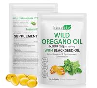 Oregano Oil Capsule Organic 120 Count 2 in 1 Formulated with Wild Oregano Oil 6000mg with Black Seed 200mg Non-GMO & Immune SupportNon-GMO & Immune Support (240PCS)