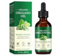 Oregano Oil Organic 60ml, Wild Oil of Oregano with Carvacrol Essential Oils Liquid Drops Herbal Supplement for Immune Support & Digestive Support | Non-GMO, 100% Natural Ingredients