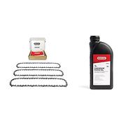 Oregon 3-Pack AdvanceCut Chainsaw Chain for 18-Inch Bar -52 Drive Links - fits Bosch, Karcher, Husqvarna, Makita and more (90PX052X3) & OREGON Chainsaw Chain and Guide Bar Oil, 1 Litre Bottle (90844)