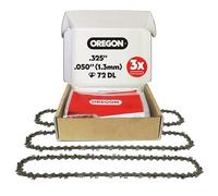 Oregon 3-Pack Chainsaw Chain .325" Pitch, .050" (1.3 mm) Gauge for 18" (45cm) Bar, 72 Drive Links - Narrow Kerf Replacement Saw Chain, Fits Husqvarna, Makita, Hitachi, McCuloch and more