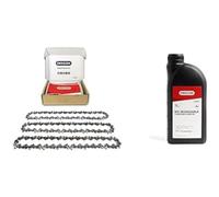 Oregon 3-Pack Pole Saw Chains for 10-Inch (25 cm) Bar + Biodegradable Chain Oil - 40 Drive Links - Low-Kickback Chainsaw Chains fit Black & Decker, Ryobi & More (91P040X3)
