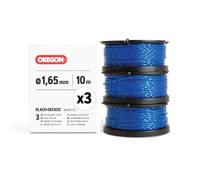 Oregon Pre-Filled Strimmer Spool Line for Black & Decker, Guaranteed Fit for A6485-XJ, Fits Black & Decker Strimmers, Fitted with Oregon Gatorline Square Twist Spool 1.65mm, 3-Pack