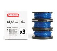 Oregon 3-Pack Replacement Bosch Strimmer Spool & 1.65mm Strimmer Line | Guaranteed Fit for Bosch F016800569, Fits Bosch EasyGrassCut Strimmers, Fitted with Oregon Gatorline Square Twist Line