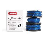 Oregon Pre-Filled Strimmer Spool Dual Line for Bosch, Guaranteed Fit for F016800351, Fits Select Art Strimmers, Fitted with Premium Oregon Gatorline Square Twist Spool 1.65mm, 3-Pack, 2 Line
