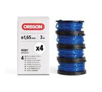 Oregon Pre-Filled Strimmer Spool Line for Worx, Guaranteed Fit for WA0004.1, Fits Selected Worx Strimmers, Fitted with Premium Oregon Gatorline Square Twist Spool 1.65mm, 4-Pack