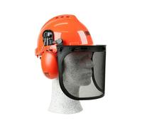 OREGON Yukon Chainsaw Safety Helmet with Protective Ear Muff and Mesh Visor (562412) , Black