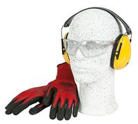 Oregon 572870 Brushcutter and Trimmer Safety Kit with Gloves, Earmuff and Glasses
