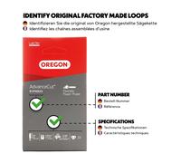 Oregon AdvanceCut™ Saw Chain to fit 8-Inch Bosch, Ryobi, Mitox, Black & Decker,