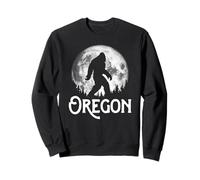 Oregon Bigfoot at Night! Cool Full Moon & Trees Sasquatch Sweatshirt