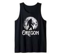 Oregon Bigfoot at Night! Cool Full Moon & Trees Sasquatch Tank Top