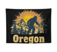 Oregon Bigfoot Mountains Vintage Tapestry Wall Hanging Tapestries 30"x40"