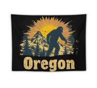 Oregon Bigfoot Mountains Vintage Tapestry Wall Hanging Tapestries 60"x80"