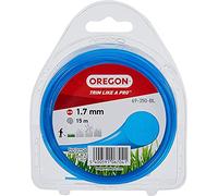 Oregon Blue Round 1.7mm Strimmer Line, Trimmer Line Tackles Grass, Weeds, Lawn Edges & Flower Beds, Gardening & Lawn Care Nylon Strimmer Wire, Fits Most Standard Models, 1.7mm x 15m (69-350-BL)