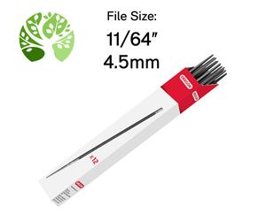 OREGON Box of 12 Round Files 11/64" 4.5mm for Chainsaw Chain Sharpening Filing