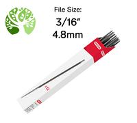 OREGON Box of 12 Round Files 3/16" 4.8mm for Chainsaw Chain Sharpening Filing