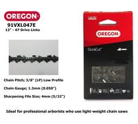 LOW PROFILE OREGON CHAINSAW CHAIN 91VXL 47 drive links 3/8" .050" 1.3mm 91VXL047