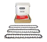 Oregon Saw Chain with 56 Drive Links, Pack of 3 Saw Chain, 3/8 Inch Low Profile Chain, 40 cm Cutting Width, 1.3 mm Drive Link Thickness, VXL Semi-Chisel Replacement Chains, for Husqvarna, Makita &